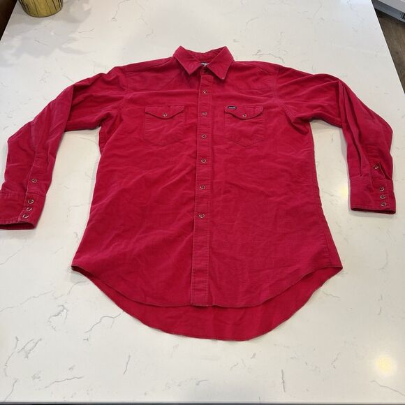 Vintage Wrangler Shirt Mens 17 Xtra Long Tails Made In USA Res Pearl Snap - Picture 1 of 10